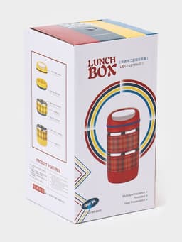 Ланч бокс TAKE IT EASY «Аланхе», 1.08 л, 2 уровня, нержавеющая сталь, синий