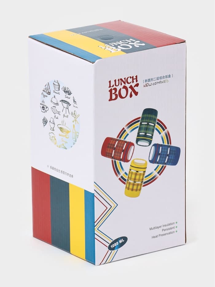 Ланч бокс TAKE IT EASY «Аланхе», 1.08 л, 2 уровня, нержавеющая сталь, синий