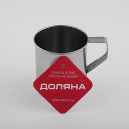 Кружка Доляна «Индия», 280 мл, d=7.1 см, нержавеющая сталь, хромированная