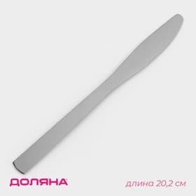 Нож столовый Доляна «Нордик», длина 20.2 см, толщина 2 мм, нержавеющая сталь, серебристый
