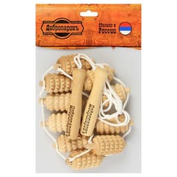 Массажёр - лента, зубчатый, деревянный, универсальный, 10 звеньев