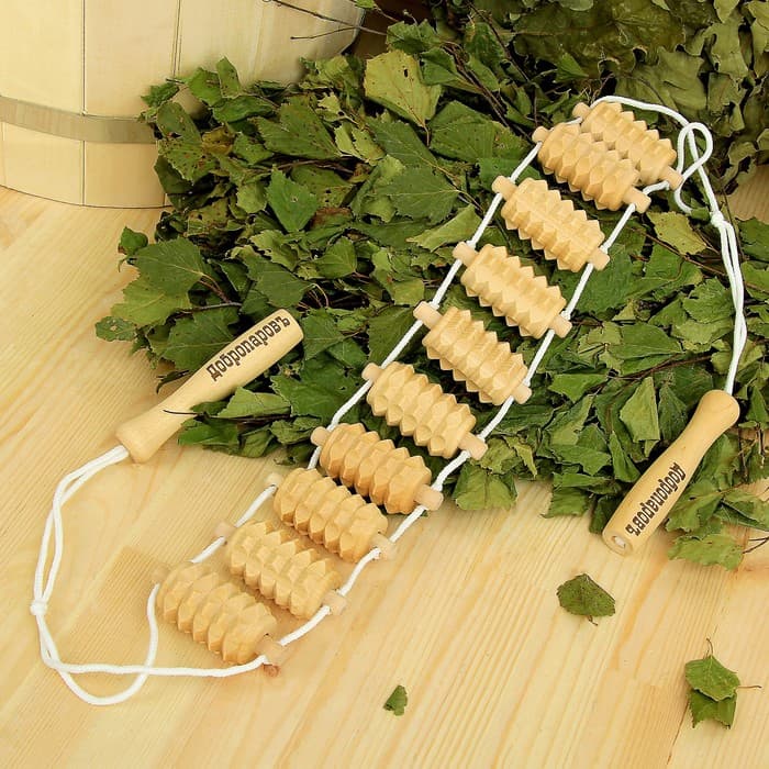 Массажёр - лента, деревянный, универсальный, 10 звеньев