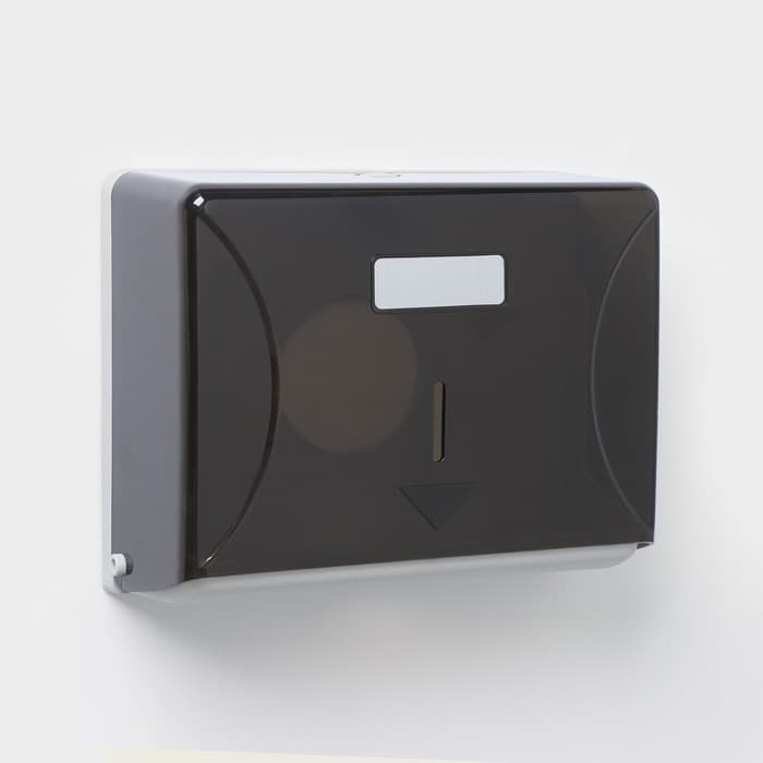 Диспенсер для бумажных полотенец в листах, пластиковый, чёрный