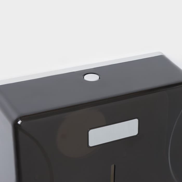 Диспенсер для бумажных полотенец в листах, пластиковый, чёрный