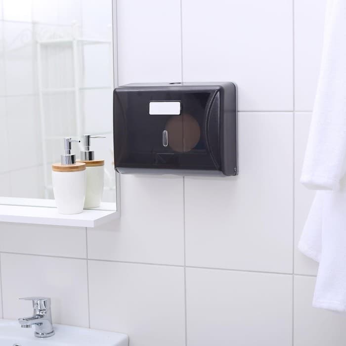 Диспенсер для бумажных полотенец в листах, пластиковый, чёрный