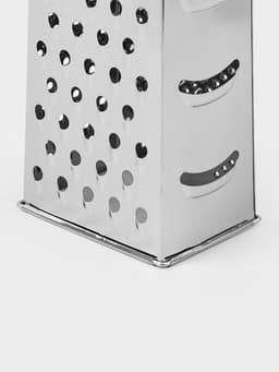 Тёрка четырёхгранная Доляна «Металлик», 10×7.5×23.5 см, цвет хромированный