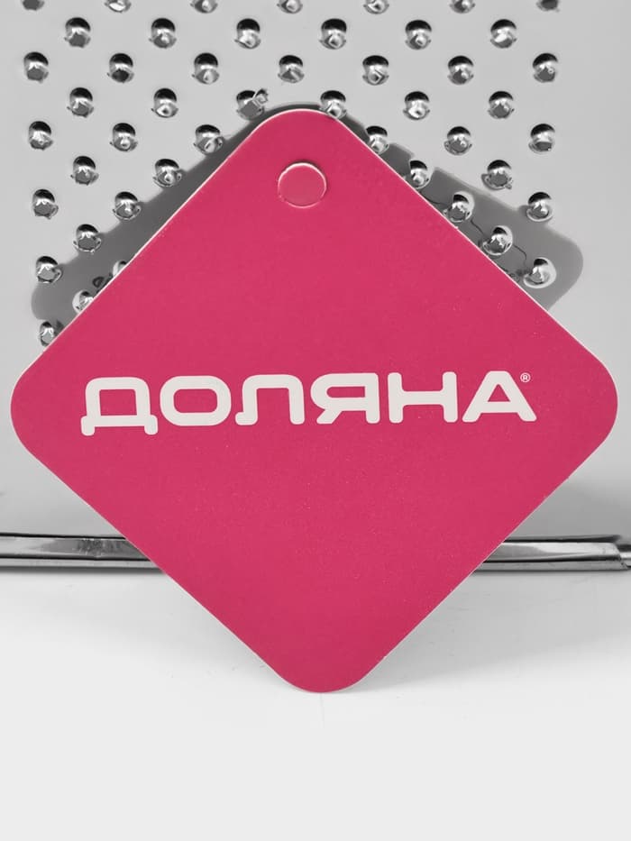 Тёрка четырёхгранная Доляна «Металлик», 10×7.5×23.5 см, цвет хромированный