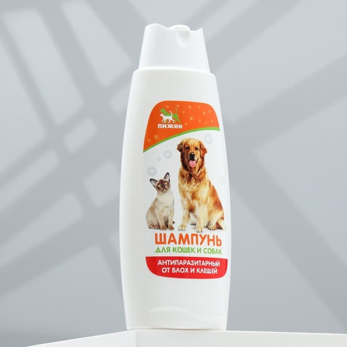 Шампунь антипаразитарный от блох и клещей «Пижон», 250 мл, для кошек и собак