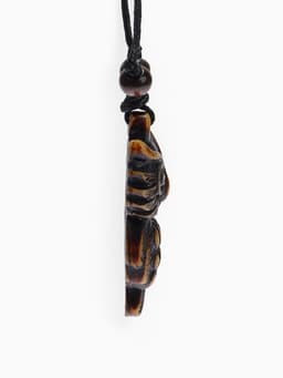 Кулон на шнурке «Филин», коричнево-чёрный на чёрном шнурке, 80 см