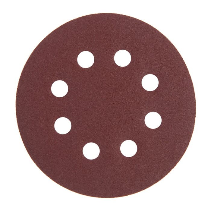 Круг абразивный шлифовальный под «липучку» ТУНДРА, перфорированный, 125 мм, Р120, 10 шт.