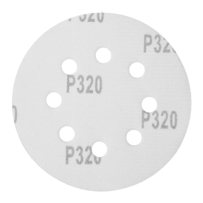 Круг абразивный шлифовальный под «липучку» ТУНДРА, перфорированный, 125 мм, Р320, 10 шт.