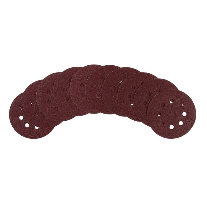 Круг абразивный шлифовальный под «липучку» ТУНДРА, перфорированный, 125 мм, Р40, 10 шт.