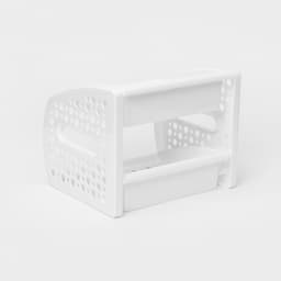 Этажерка кухонная настольная 2-х секционная Альтернатива, пластик, 25×21×20 см, белая