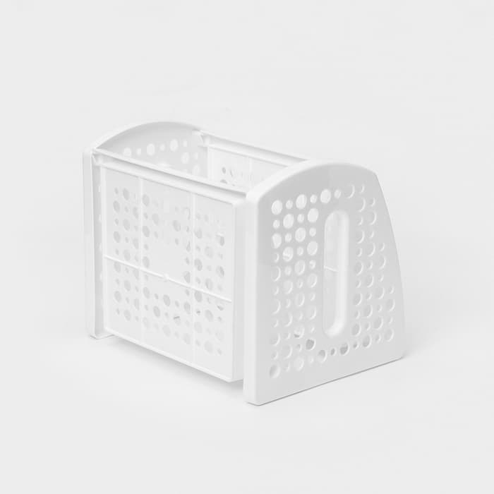 Этажерка кухонная настольная 2-х секционная Альтернатива, пластик, 25×21×20 см, белая