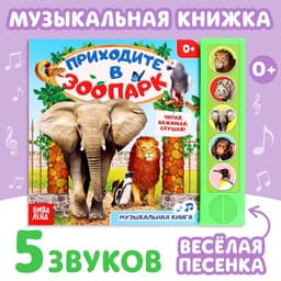 Музыкальная книга «Приходите в зоопарк», 10 стр.