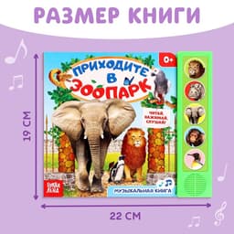 Музыкальная книга «Приходите в зоопарк», 10 стр.