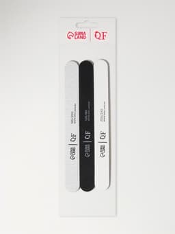 Набор пилок для ногтей, прямых, 100/180, 180/200, 200/240 грит, 18 см, 3 шт.