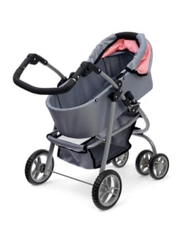 Коляска для кукол зима-лето 2 в 1, регулирует ручка, металлический каркас