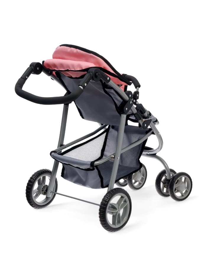Коляска для кукол зима-лето 2 в 1, регулирует ручка, металлический каркас