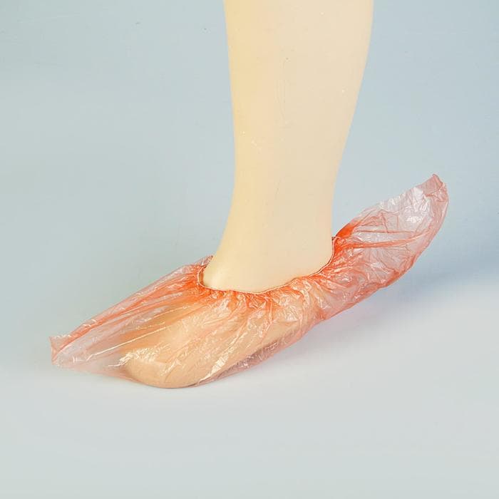 Бахилы детские оранжевые ПНД 300×100 мм 28 мкр 1.9 г 25 пар/уп