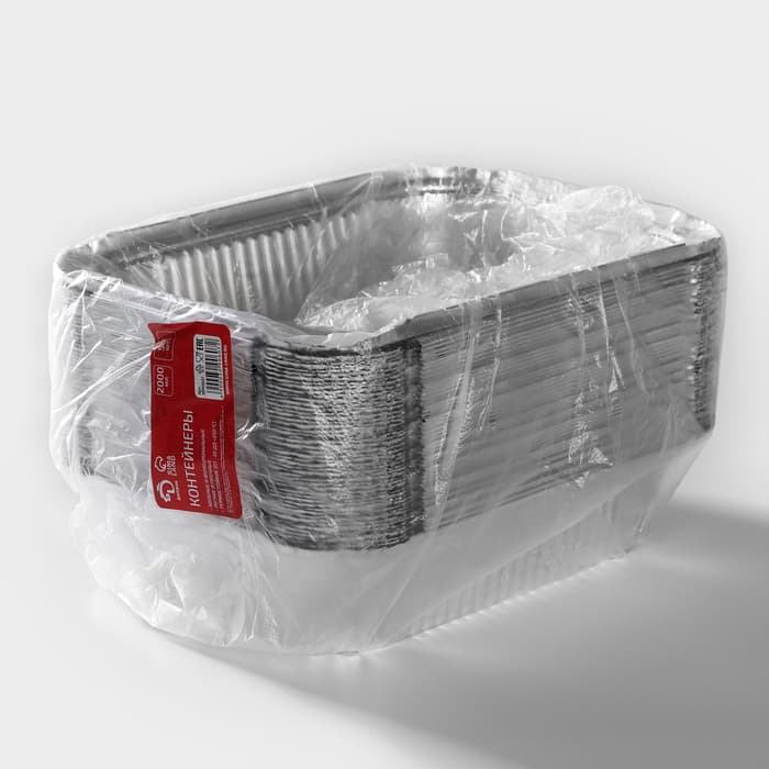 Форма из фольги для выпечки и запекания Доляна, 2 л, 25×18×6.5 см