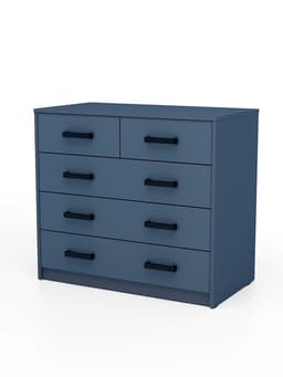 Комод для хранения «Клик Мебель», 5 выдвижных ящиков, 900×480×800 мм, цвет тёмно - серый