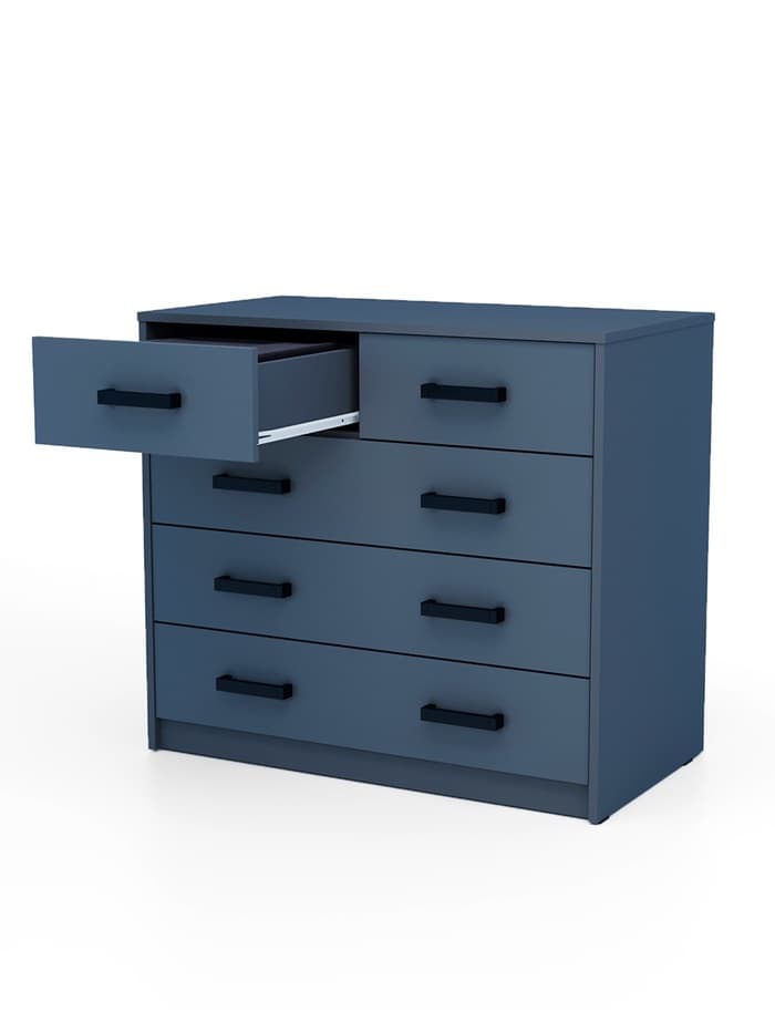 Комод для хранения «Клик Мебель», 5 выдвижных ящиков, 900×480×800 мм, цвет тёмно - серый
