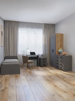 Комод для хранения «Клик Мебель», 5 выдвижных ящиков, 900×480×800 мм, цвет тёмно - серый