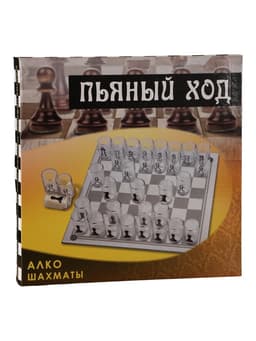 Игра алкогольная «Пьяные шахматы», для взрослых, 32 рюмки, стекло, поле 35×35 см