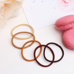 Резинки для волос QF «Тофи», набор 20 шт., 3.5 см, коричневые