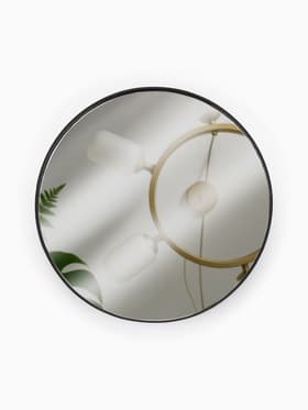 Зеркало макияжное, увеличение ×10, на присосках, d=9 см, чёрное