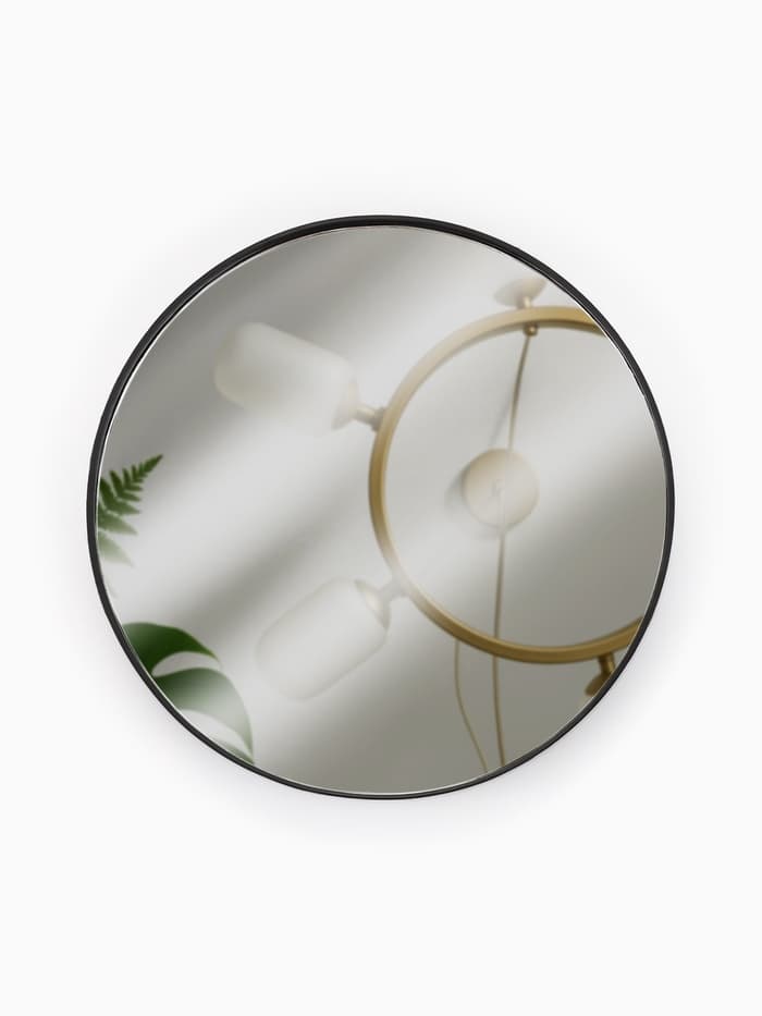 Зеркало макияжное, увеличение ×10, на присосках, d=9 см, чёрное