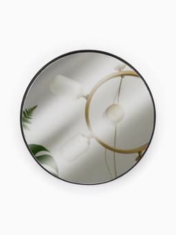 Зеркало макияжное, увеличение ×10, на присосках, d=9 см, чёрное