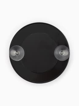 Зеркало макияжное, увеличение ×10, на присосках, d=9 см, чёрное