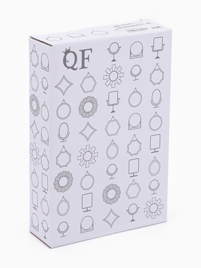 Зеркало декоративное, с увеличением х2, двустороннее, 13.8×17 см, (d=10 см), цвет золотой