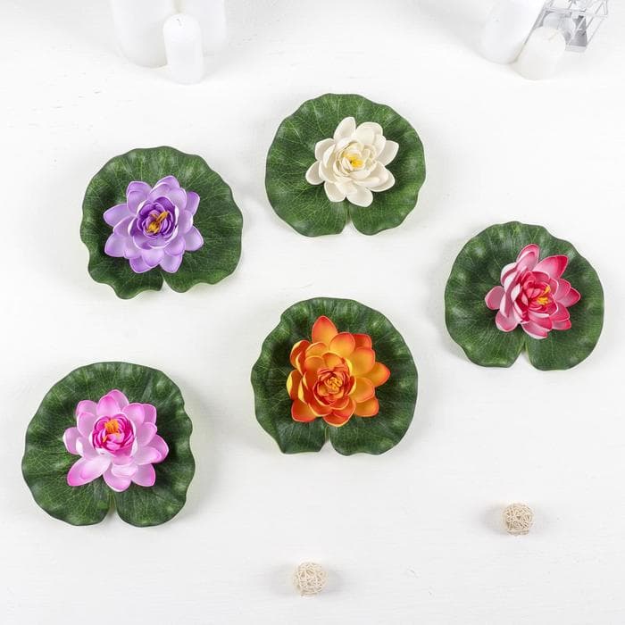 Декор «Кувшинка плавающая», d=17 см, МИКС