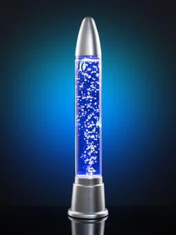 Лава - лампа RISALUX «Ракета-аквариум», подсветка, RGB, от сети 220 В, серебристая, 10×10×60 см