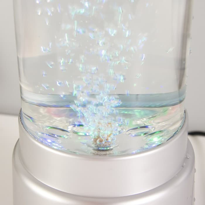 Лава - лампа RISALUX «Ракета-аквариум», подсветка, RGB, от сети 220 В, серебристая, 10×10×60 см
