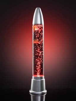 Лава - лампа RISALUX «Ракета-аквариум», подсветка, RGB, от сети 220 В, серебристая, 10×10×60 см