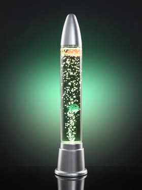 Лава - лампа RISALUX «Ракета-аквариум», подсветка, RGB, от сети 220 В, серебристая, 10×10×60 см