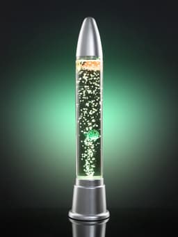 Лава - лампа RISALUX «Ракета-аквариум», подсветка, RGB, от сети 220 В, серебристая, 10×10×60 см