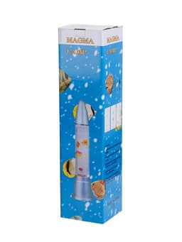 Лава - лампа RISALUX «Ракета-аквариум», подсветка, RGB, от сети 220 В, серебристая, 10×10×60 см