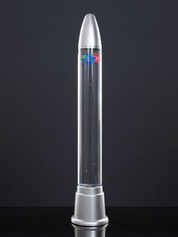 Лава - лампа RISALUX «Ракета-аквариум», подсветка, RGB, от сети 220 В, серебристая, 10×10×70 см