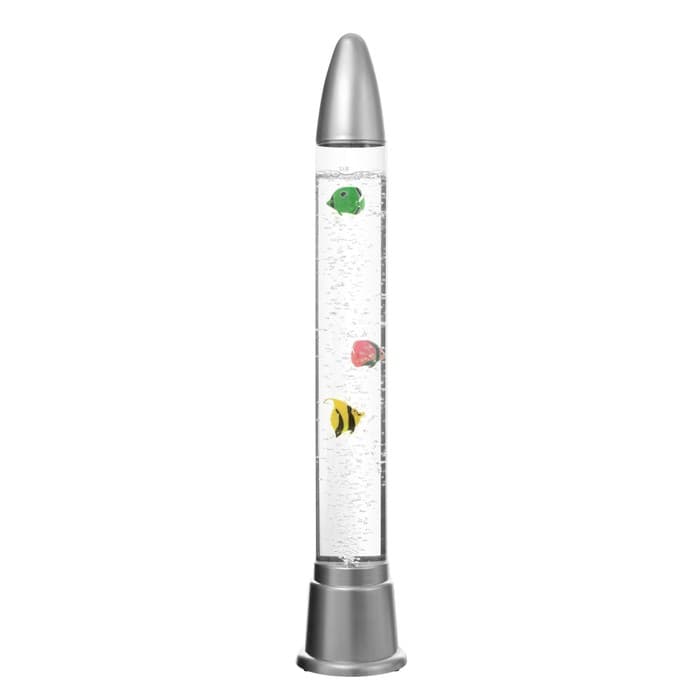 Лава - лампа RISALUX «Ракета-аквариум», подсветка, RGB, от сети 220 В, серебристая, 10×10×70 см