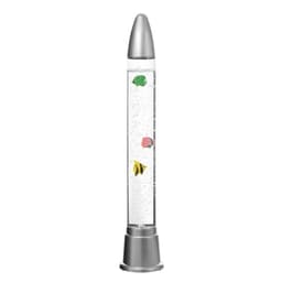Лава - лампа RISALUX «Ракета-аквариум», подсветка, RGB, от сети 220 В, серебристая, 10×10×70 см