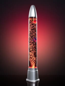 Лава - лампа RISALUX «Ракета-аквариум», подсветка, RGB, от сети 220 В, серебристая, 10×10×70 см