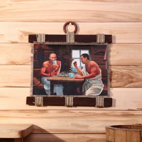 Свиток настенный «Путин в бане», панно