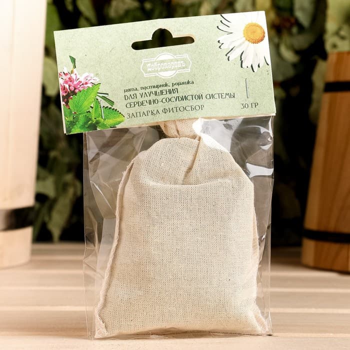 Запарка фитосбор «Для улучшения сердечно-сосудистой системы» мята, пустырник, ромашка 30 г