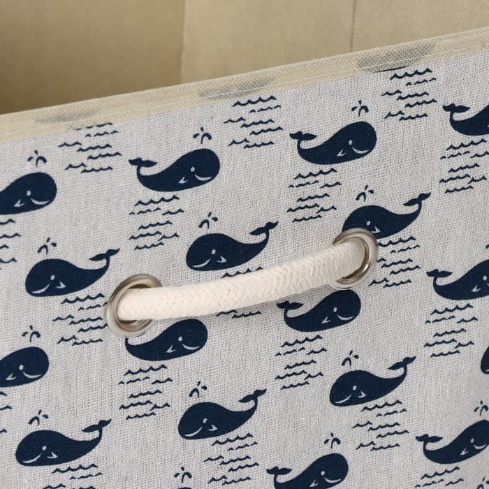 Короб стеллажный для хранения Доляна «Киты», 27×27×27 см, белый