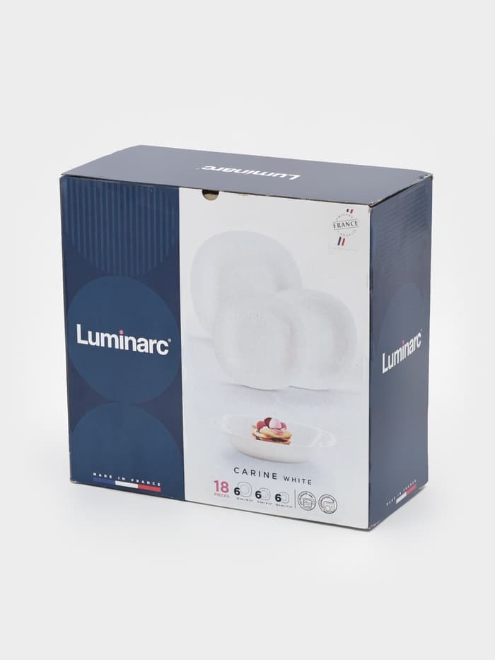 Сервиз столовый Luminarc Carine, 18 предметов, стеклокерамика, белый